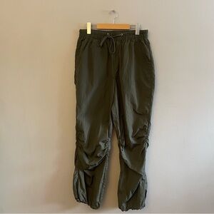 Ci Sono Dark Green Parachute Leg Pants w Ankle Bungee Pulls